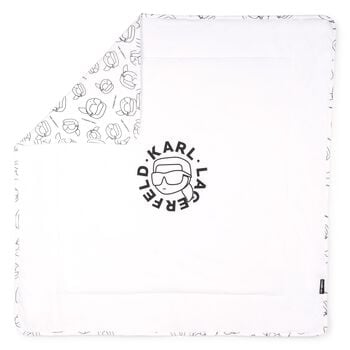 Baby Boys White Ikonik Logo Blanket