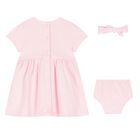 Baby Girls Pink Logo Dress Set, 1, hi-res