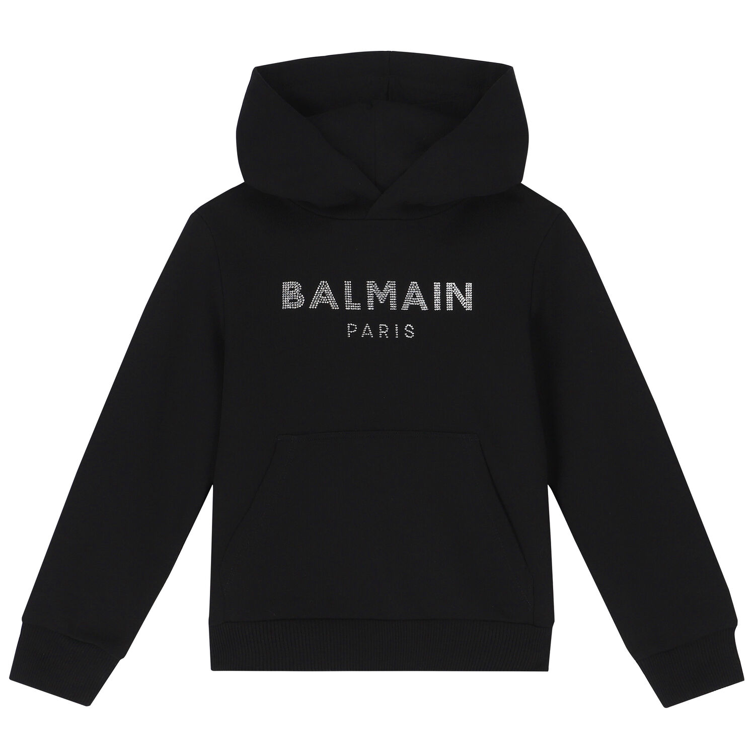 Girls Black Logo Hooded Top, 1, hi-res image number null