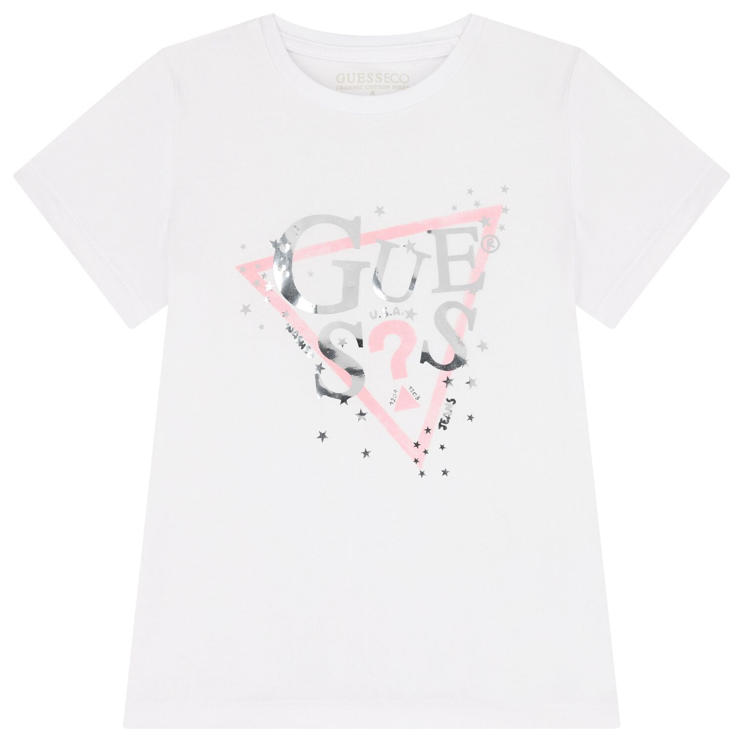 Girls White Logo T-Shirt, 1, hi-res