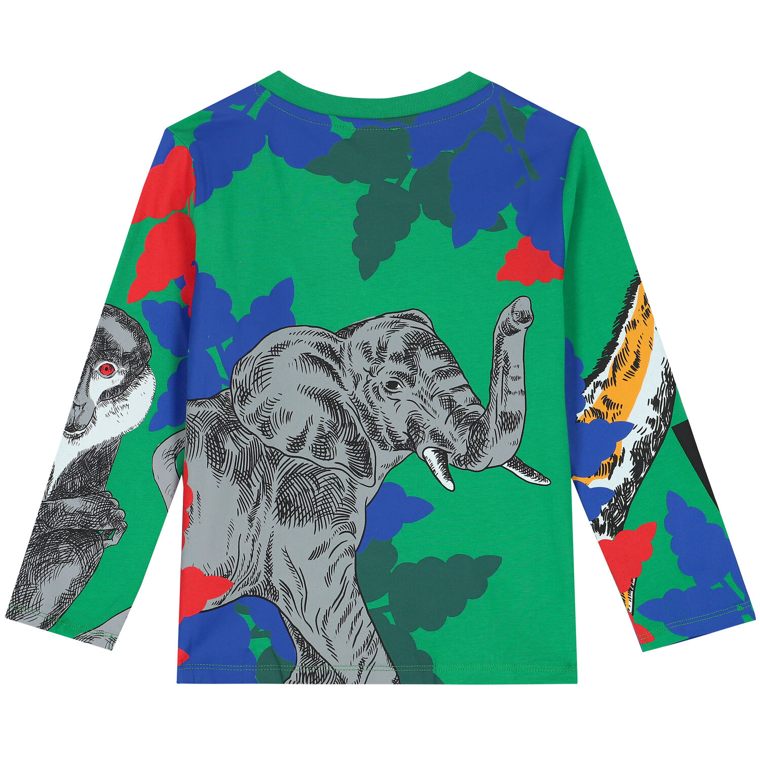 Boys Green Logo Long Sleeve Top, 1, hi-res