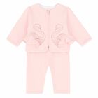 Baby Girls Pink Tracksuit, 1, hi-res