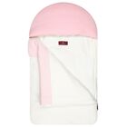 Baby Girls White & Pink Teddy Bear Logo Nest, 3, hi-res