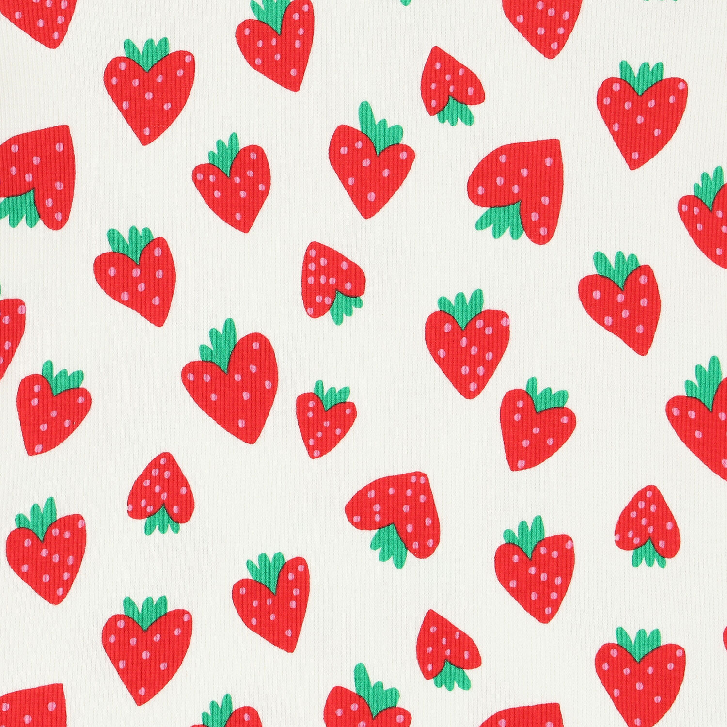 Girls Ivory & Red Strawberry T-Shirt, 1, hi-res