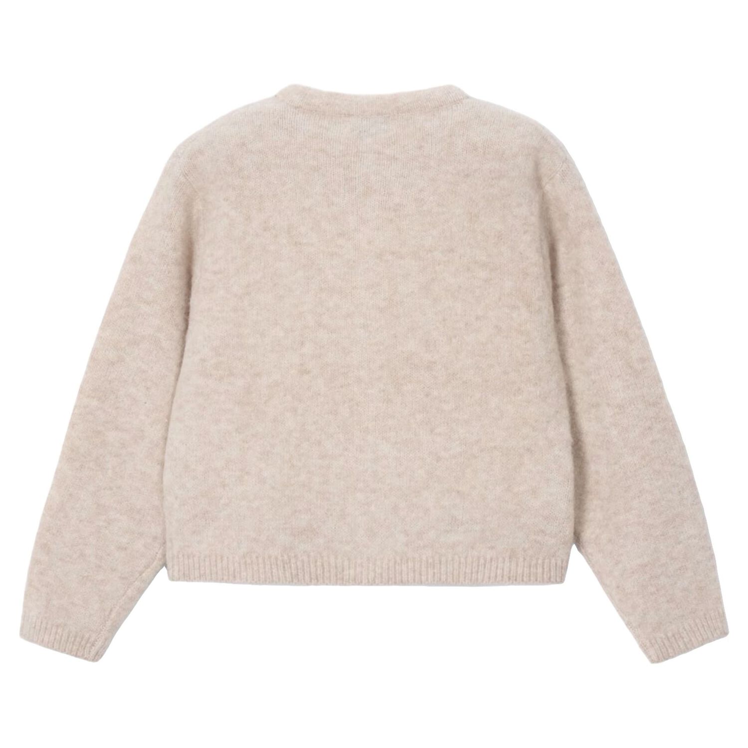 Girls Beige Bow Knitted Cardigan , 3, hi-res
