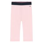 Younger Girls Pink Logo Leggings, 2, hi-res
