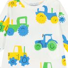 Younger Boys White Tractor Logo Long Sleeve Top, 1, hi-res