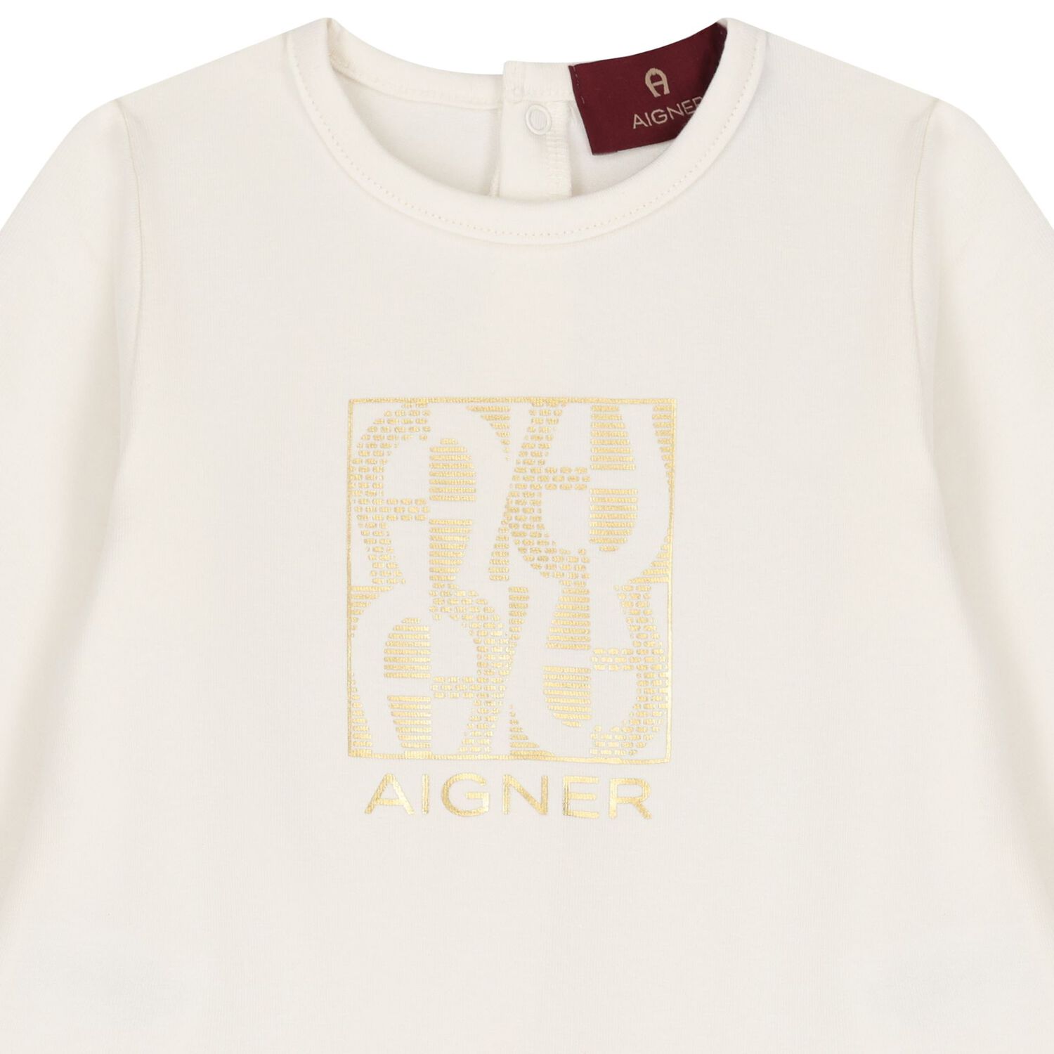 Ivory & Gold Babygrow, Hat & Bib Gift Set, 1, hi-res