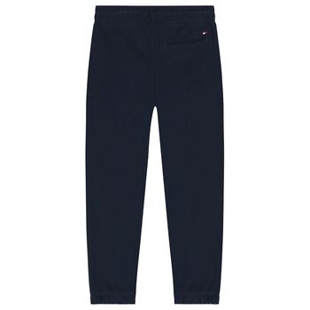 Boys Navy Blue Logo Joggers