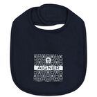 Baby Boys Navy Blue Logo Bib, 1, hi-res