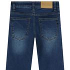 Boys Navy Blue Denim Jeans, 1, hi-res