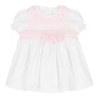 Baby Girls White & Pink Dress Set, 1, hi-res