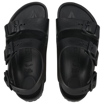 Black Logo Milano Eva Sandals
