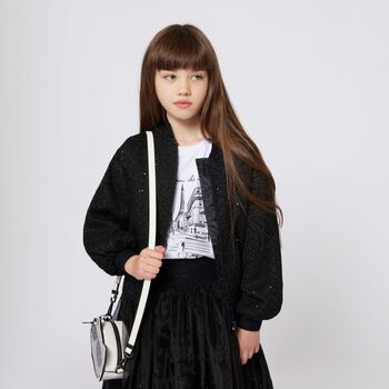 Girls White Paris Street T-Shirt 