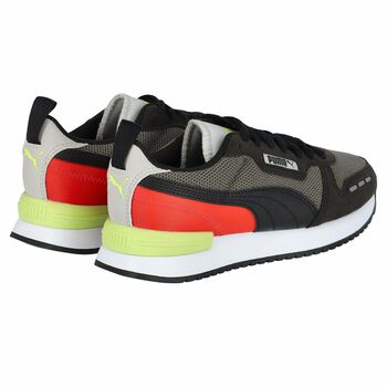 Boys Black & Grey Logo Trainers