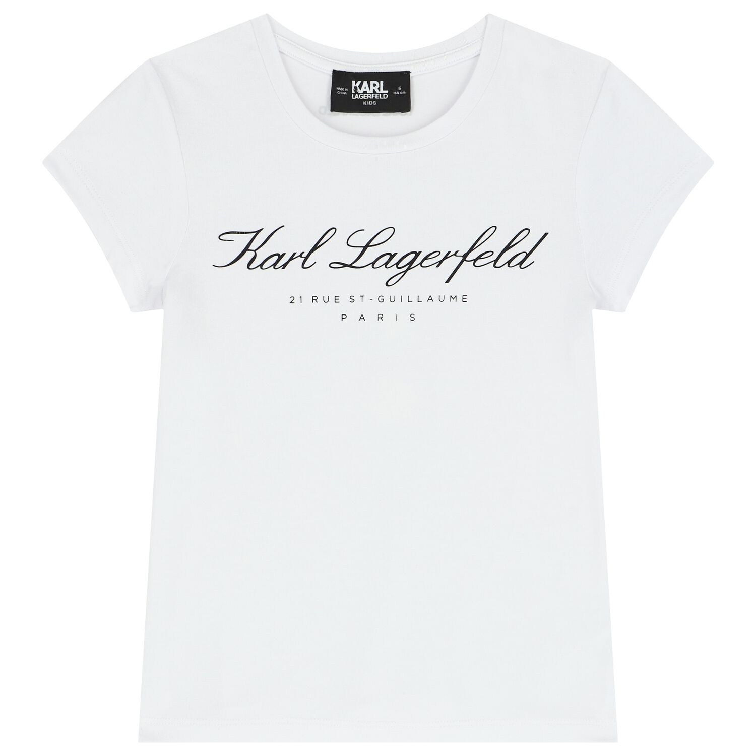 Girls White Logo T-Shirt, 2, hi-res image number null