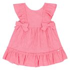 Younger Girls Pink Embroidered Dress, 2, hi-res