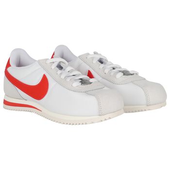 White & Orange Cortez Trainers