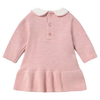 Baby Girls Pink Cable Knit Dress