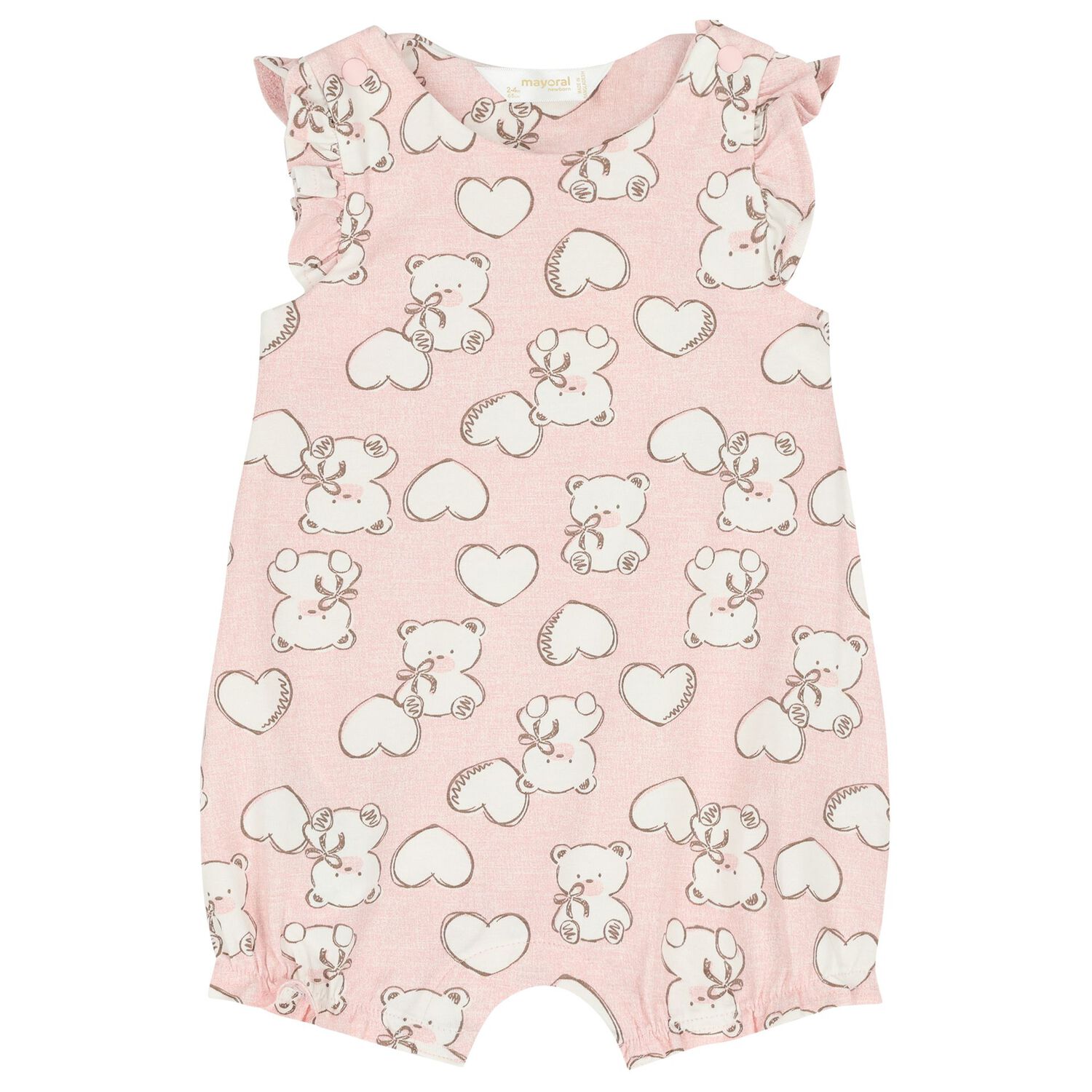 Baby Girls Pink & White Rompers ( 3-Pack ) , 1, hi-res