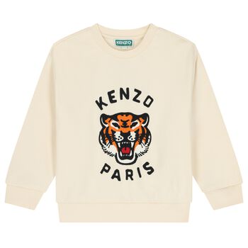 Ivory Tiger Logo Sweatshirt