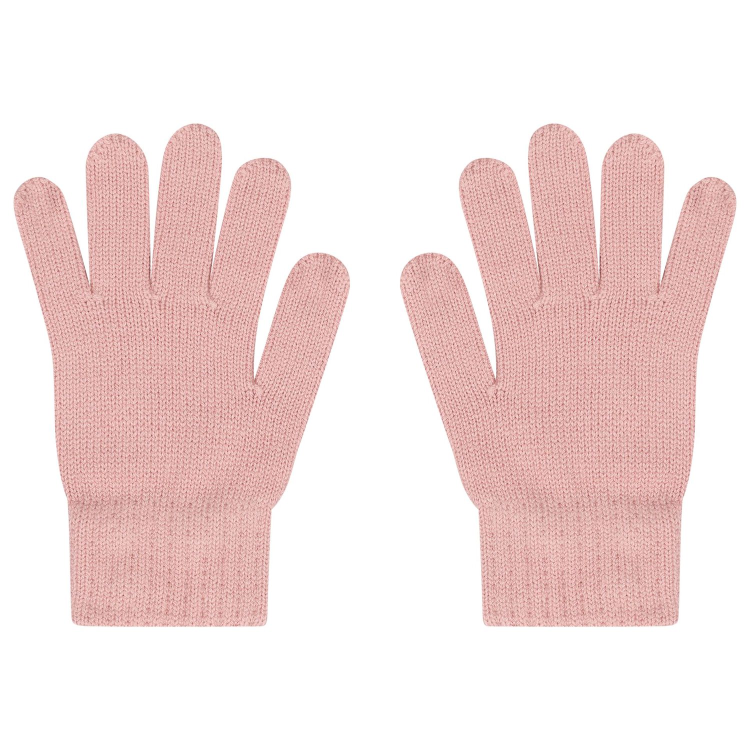 Girls Pink Embellished Knitted Gloves, 1, hi-res