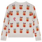 Grey Reindeer Christmas Knitted Jumper, 1, hi-res