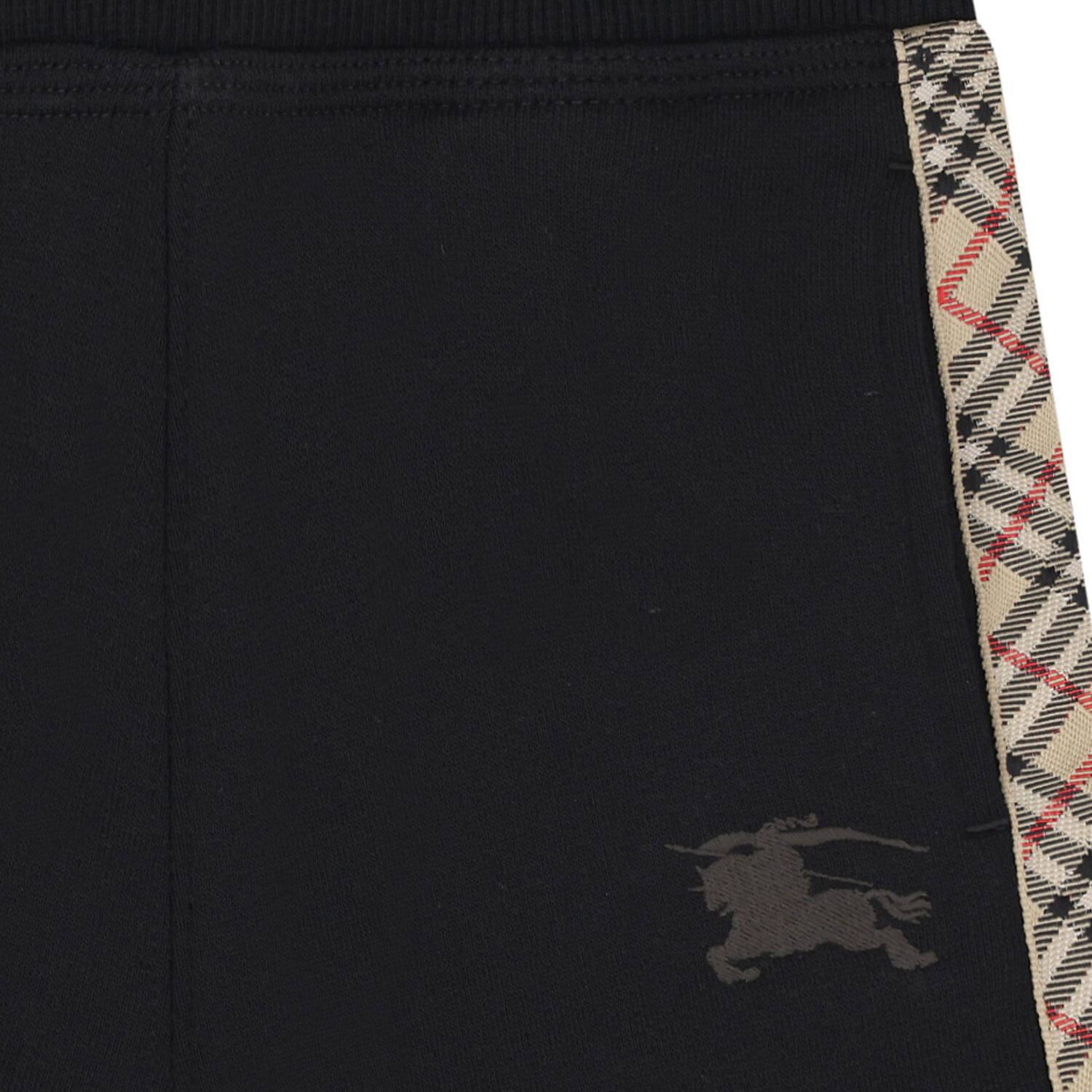 Baby Boys Black & Beige Check Shorts, 1, hi-res
