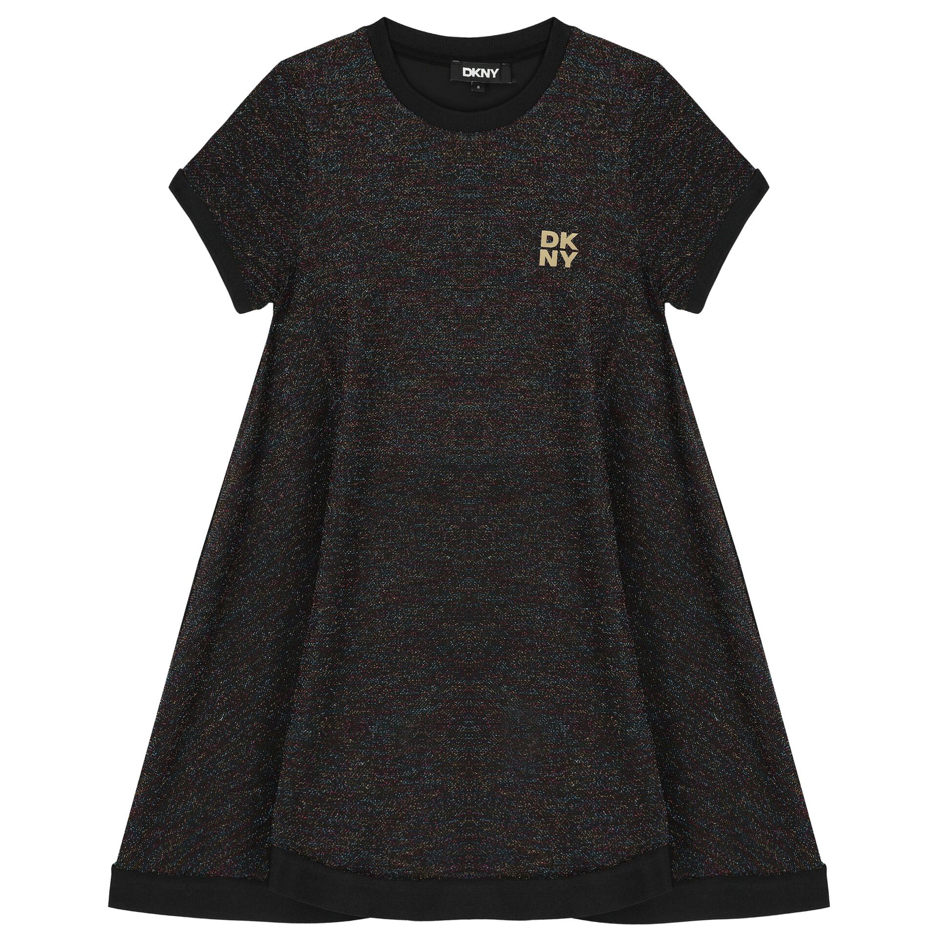DKNY Girls Black Logo Dress Junior Couture UK