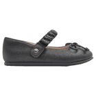 Girls Black Bow Glittery Shoes, 2, hi-res