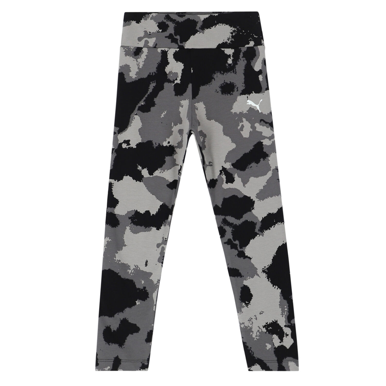 Girls Black & Grey Logo Leggings, 1, hi-res