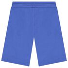 Boys Blue Logo Shorts, 2, hi-res