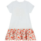 Girls White Heart Dress, 1, hi-res