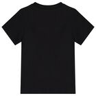 Boys Black Ferrari Logo T-Shirt, 1, hi-res