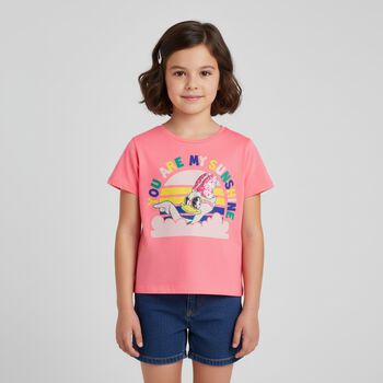 Girls Pink Daisy Duck T-Shirt