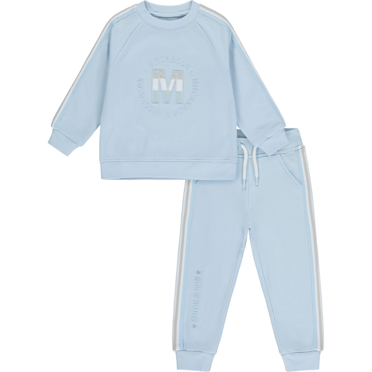 Boys Blue Logo Tracksuit, 1, hi-res