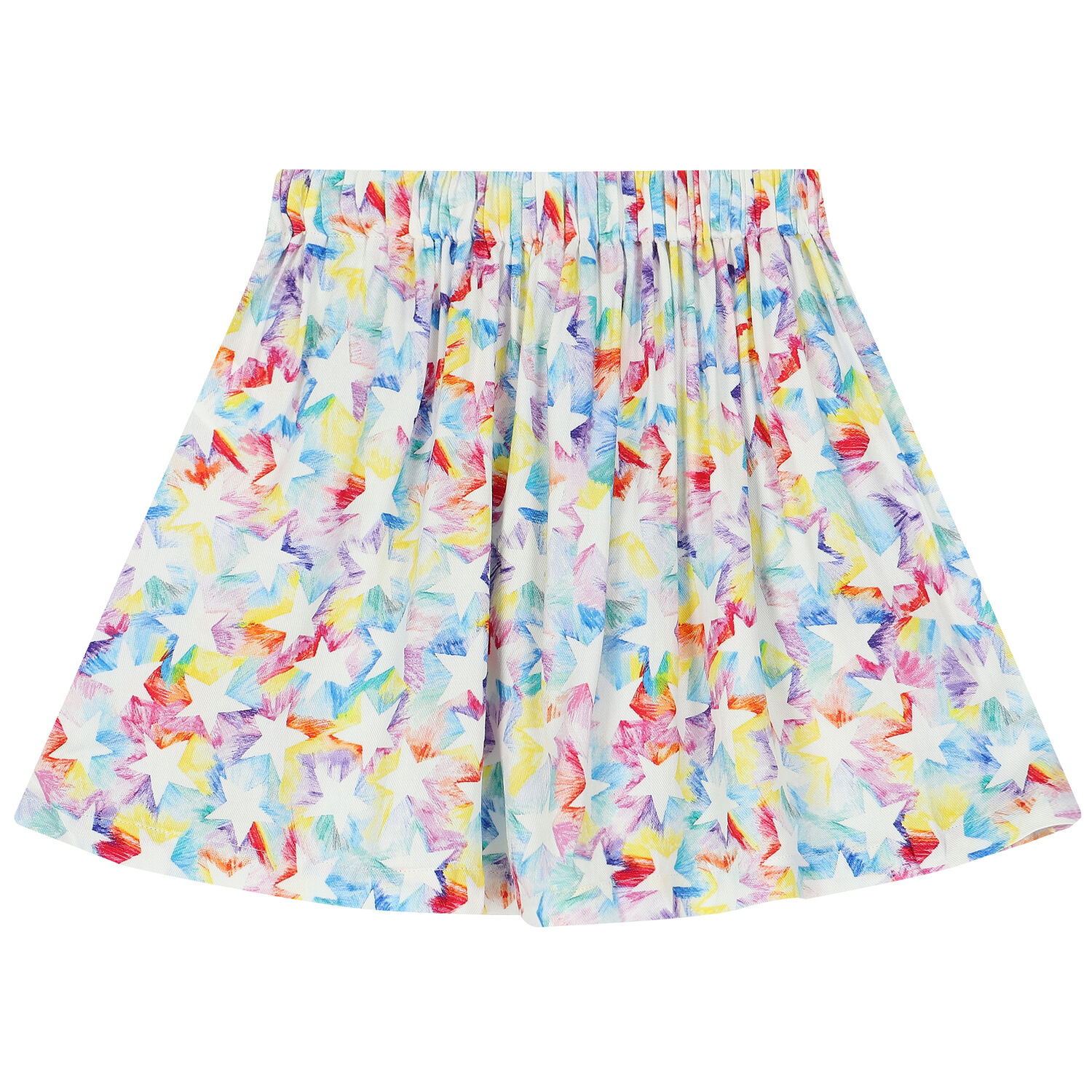 Girls White Star Flared Skirt, 1, hi-res image number null