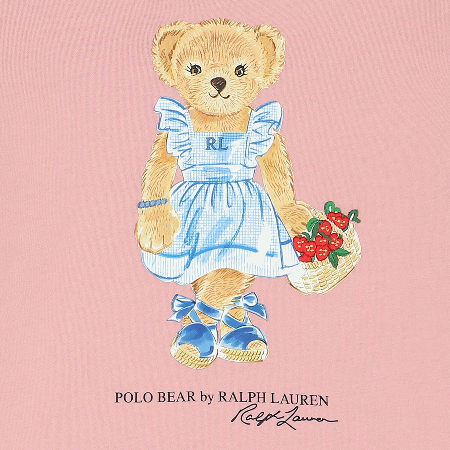 Girls Pink Polo Bear T-Shirt, 1, hi-res