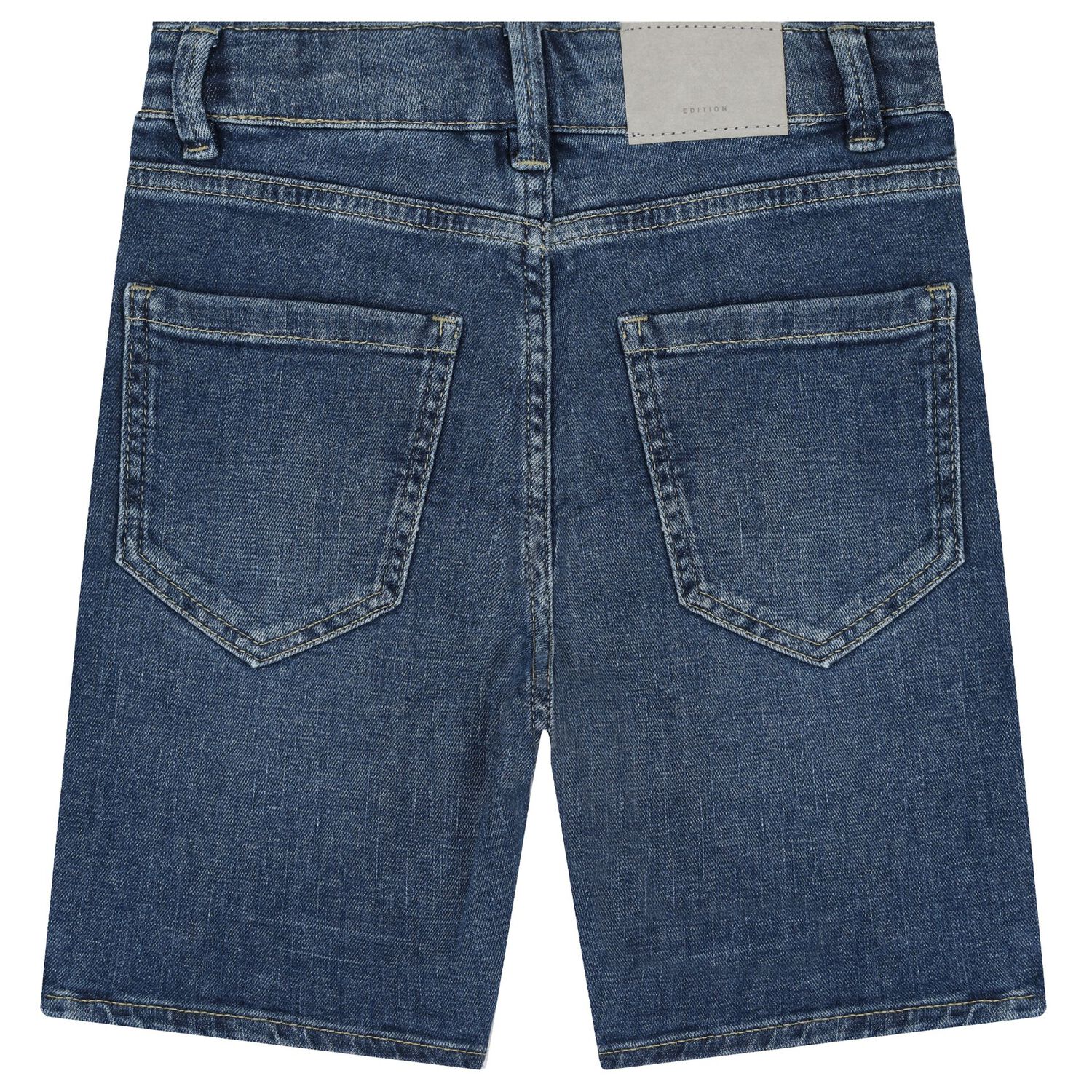 Boys Blue Denim Shorts, 1, hi-res