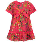 Girls Pink Floral Dress, 1, hi-res