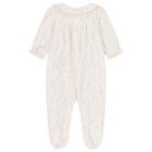 Baby Girls Ivory & Pink Wildflower Babygrow, 1, hi-res