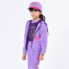 Girls Purple Embellished Logo T-Shirt, 3, hi-res