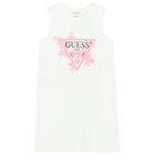Girls White Logo Cherry Blossom Dress, 1, hi-res