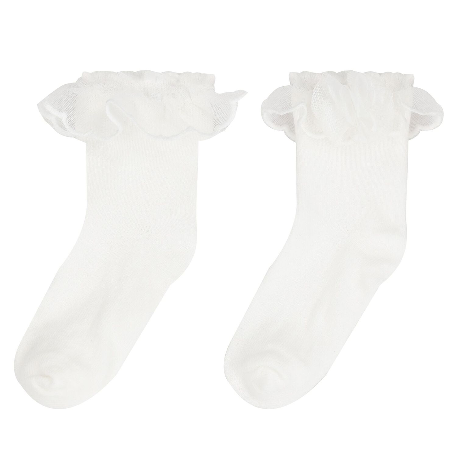 Baby Girls White Headband & Socks Set, 1, hi-res