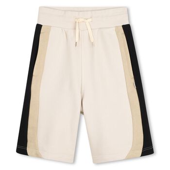 Boys Beige Striped Shorts