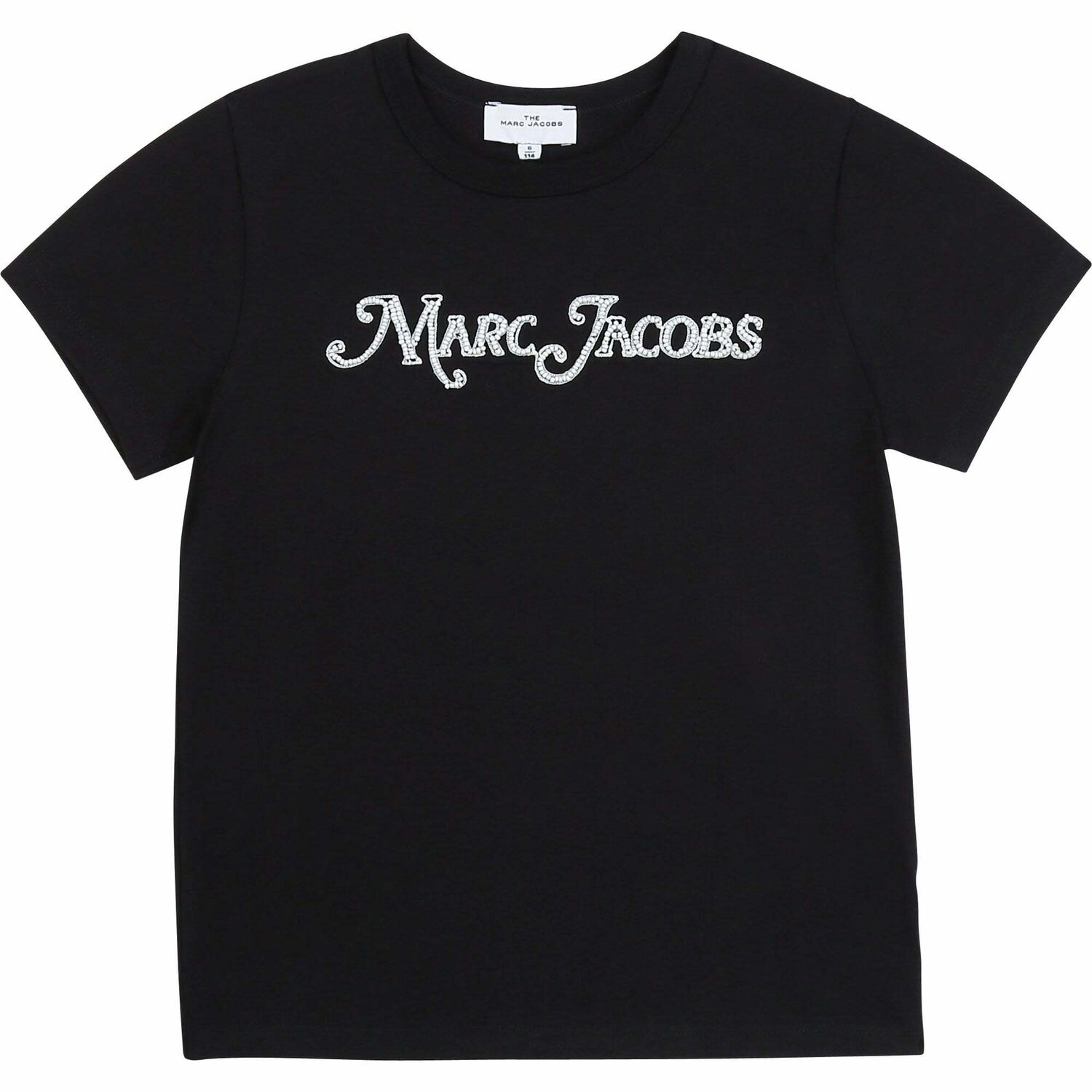 Girls Black Logo T-Shirt, 1, hi-res