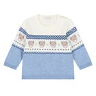 Younger Boys Blue & Ivory Teddy Bear Trouser Set, 1, hi-res