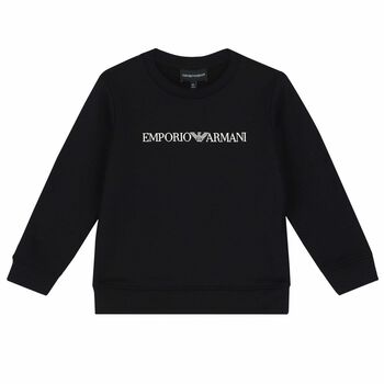 Boys Black Logo Sweatshirt