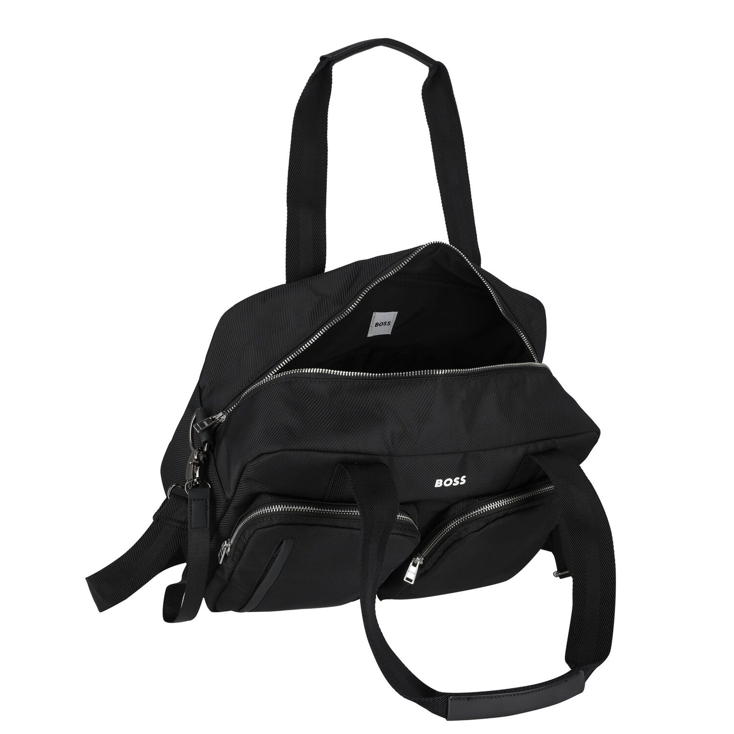 Black Logo Baby Changing Bag, 1, hi-res