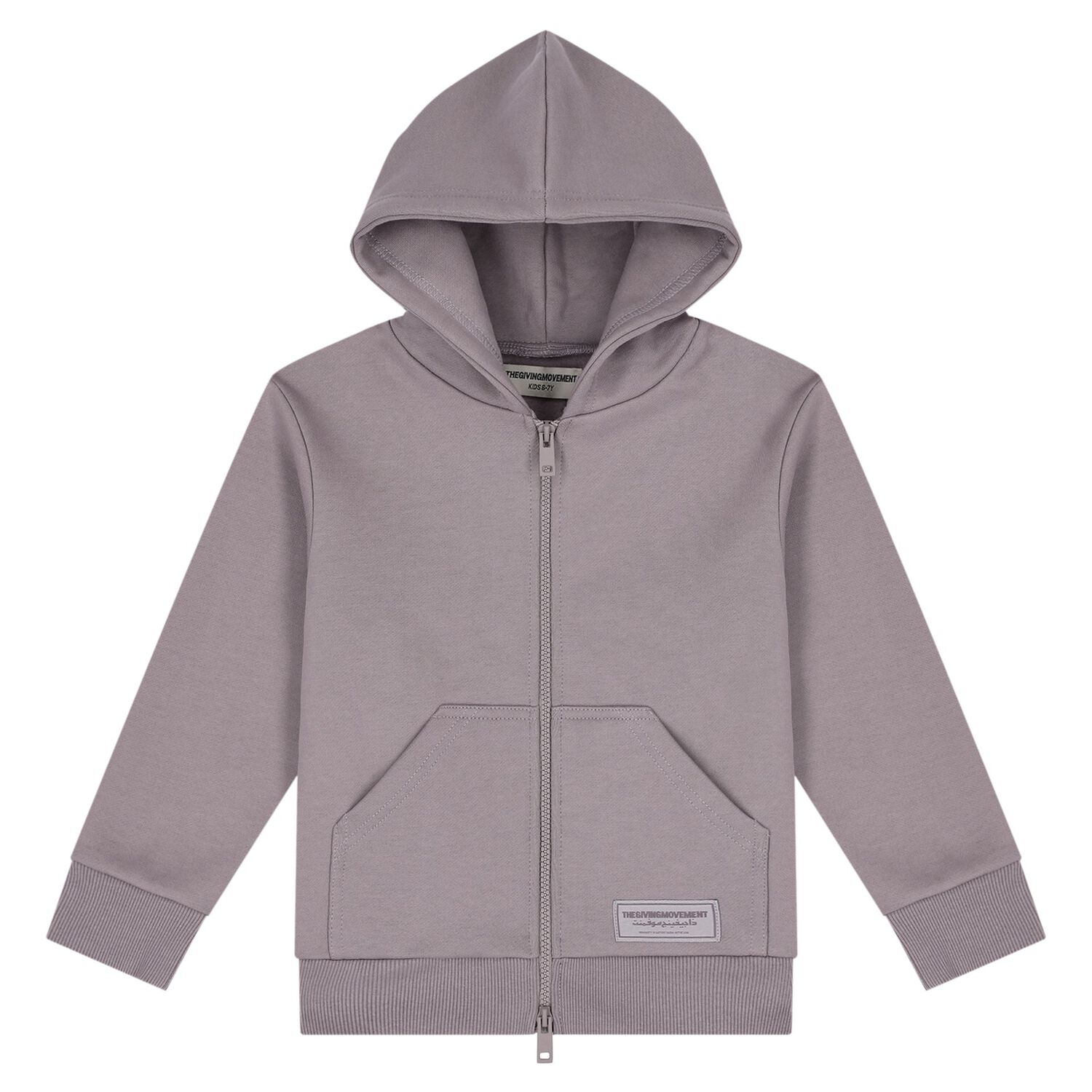 Purple Logo Hooded Zip Up Top, 1, hi-res image number null